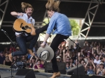 Jamestown Revival performs at the Palomino Stage at the Stagecoach Festival on 30 April 2016.