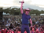 Dustin Lynch performs on the Toyota Mane Stage at the Stagecoach Festival on 1 May 2016.