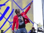 Joey Bada$$ performs on the Coachella Stage at the Coachella Valley Music and Arts Festival, in Indio, CA on 15 April 2016.