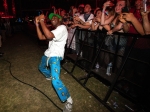 Tyler, the Creator and fans during the Vince Staples performance in the Sahara tent at Coachella, in Indio, CA, USA, on 16 April, 2016.