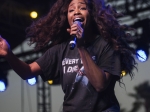 SZA performs on the Gobi Stage at the 2016 Coachella Valley Music and Arts Festival on 16 April 2016.