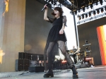 CHVRCHES performs on the Coachella Stage at the Coachella Valley Music and Arts Festival on 16 April 2016.
