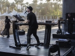 CHVRCHES performs on the Coachella Stage at the Coachella Valley Music and Arts Festival on 16 April 2016.