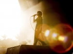 CHVRCHES performs on the Coachella Stage at the Coachella Valley Music and Arts Festival on 16 April 2016.
