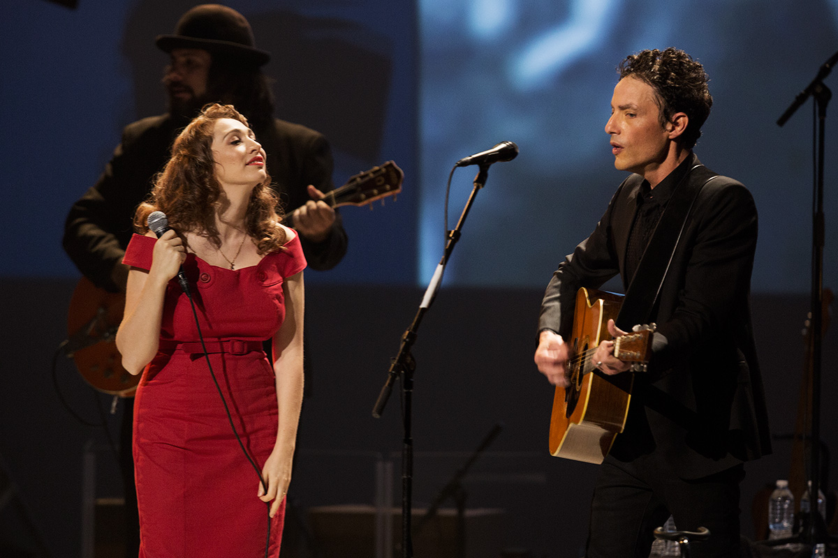 Regina Spektor and Jakob Dylan at Echo in the Canyon at the Orpheum Theatre, Oct. 12, 2015. Photo by Chad Elder