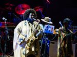 Kamasi Washington and his band at the Hollywood Bowl, Sept. 25, 2018. Photo by Annie Lesser