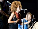 Kamasi Washington and his band at the Hollywood Bowl, Sept. 25, 2018. Photo by Annie Lesser