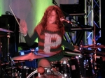 The Pity Party's Julie Edwards (now one-half of Deap Vally) at the annual holiday benefit the Ugly Sweater Party in December 2008
