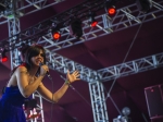 Bats for Lashes performs on the Gobi stage at the Coachella Valley Music and Arts Festival on 16 April 2016.