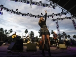Lee Ann Womack performs on the Palomino Stage at the Stagecoach Festival on 30 April 2016.