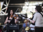 Amanda Shires performs on the Palomino Stage at the Stagecoach Festival on 1 May 2016.