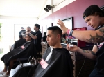 Barber shop at Coachella, in Indio, CA, USA, on 15 April, 2016.