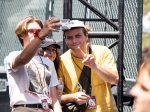 Mac DeMarco with fans at Beach Goth 7 at L.A. State Historic Park, Aug. 5, 2018. Photo by Samuel C. Ware