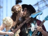 INDIO, CA - APRIL 17: (L-R) Bass player Charlotte Kemp Muhl and singer Sean Lennon of The Ghost of a Saber Tooth Tiger performs onstage at the 2015 Coachella Music Festival at The Empire Polo Club on April 17, 2015 in Indio, California. (Photo by Scott Dudelson/FilmMagic) *** Local Caption *** Charlotte Kemp Muhl;Sean Lennon
