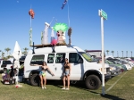 Camping general atmosphere at Coachella in Indio, CA, USA, on 17 April, 2016.