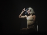 Sia performs on the Gobi Stage at the Coachella Valley Music and Arts Festival on 17 April 2016.