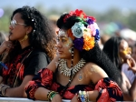 Artistic audience member at Coachella (Photo by Frazer Harrison, courtesy of Getty Images for Coachella)