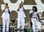 Hypnotic Brass Ensemble at Demon Dayz Festival, October 20, 2018. Photo by Andie Mills