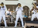 Hypnotic Brass Ensemble at Demon Dayz Festival, October 20, 2018. Photo by Andie Mills