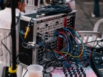 Getting wired at Eagle Rock Music Festival, Aug. 20, 2016. Photo by Max Ho