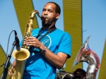 Hot 8 Brass Band at Music Tastes Good, Oct. 1, 2017. Photo by Samantha Saturday