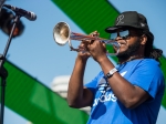 Hot 8 Brass Band at Music Tastes Good, Oct. 1, 2017. Photo by Samantha Saturday