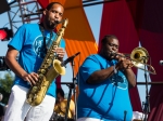 Hot 8 Brass Band at Music Tastes Good, Oct. 1, 2017. Photo by Samantha Saturday