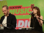 CHVRCHES do an "acoustic" set at the Austin Convention Center at SXSW 2016, Friday, March 18. Photo by Scott Dudelson
